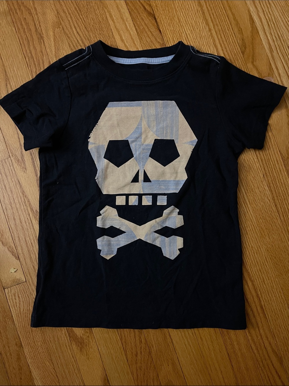 Tea Collection Navy Tee with Skull Graphic